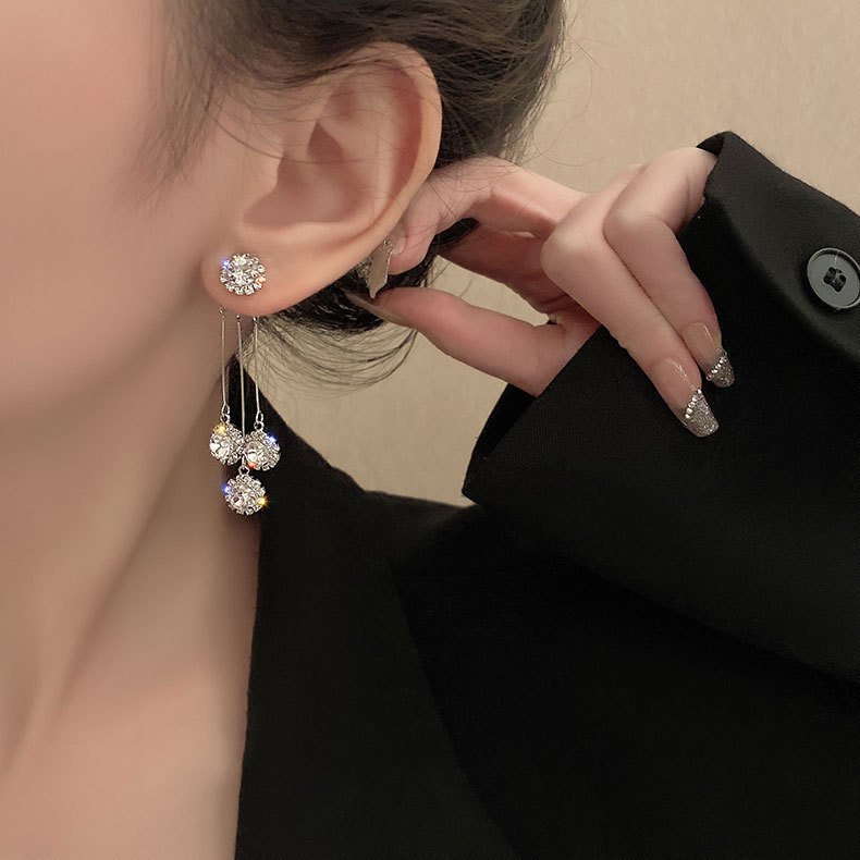 Pandantive placate cu aur - Triada de zirconii