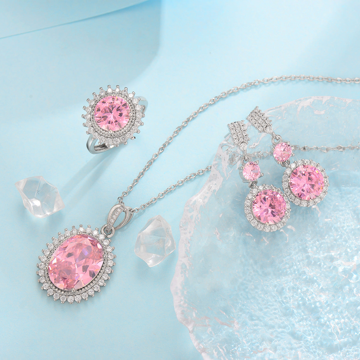 Set Albastru Aurielle Solwyn | Aur alb