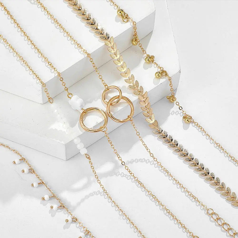 Set de brățări boho în aur