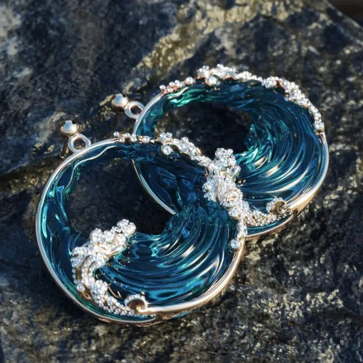 Cercei vintage rotunzi ocean