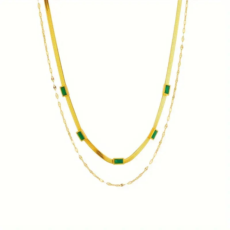 Colier retro cu două straturi Sorella Edelstein | Aur