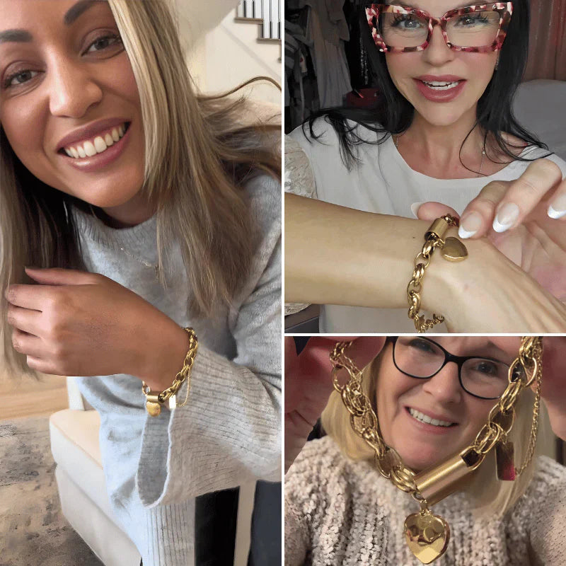 Bratara Groasă Heartened | Auriu