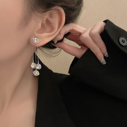 Pandantive placate cu aur - Triada de zirconii