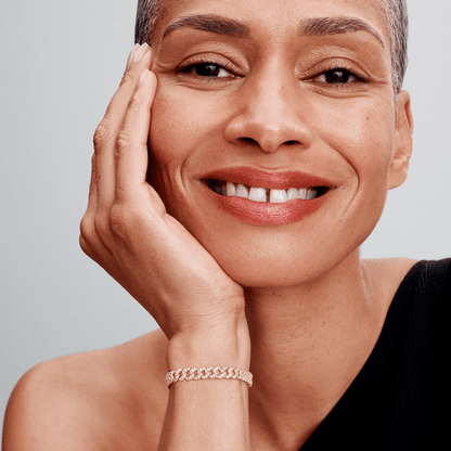 Bratara Cubana Pavé | Auriu