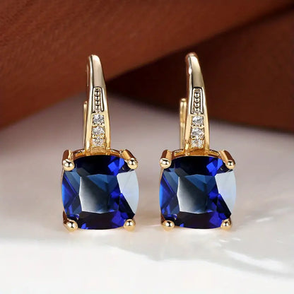 Cercel cercel piatră Mystic Sapphire | Aur