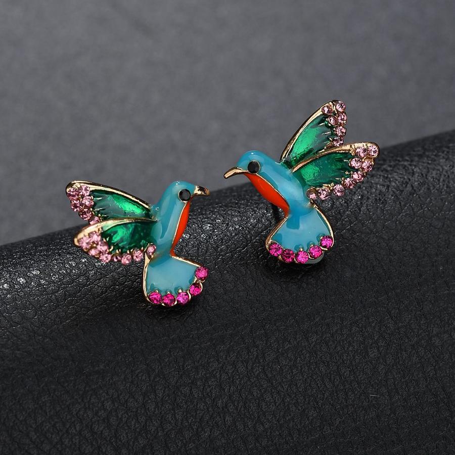 Cercel colibri din cristal