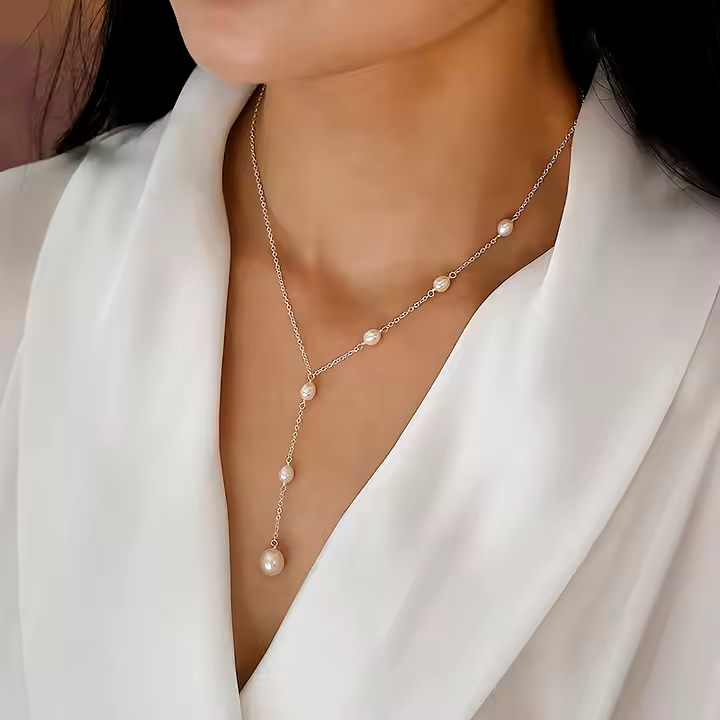 Colier Vintage cu Pendant și Perle