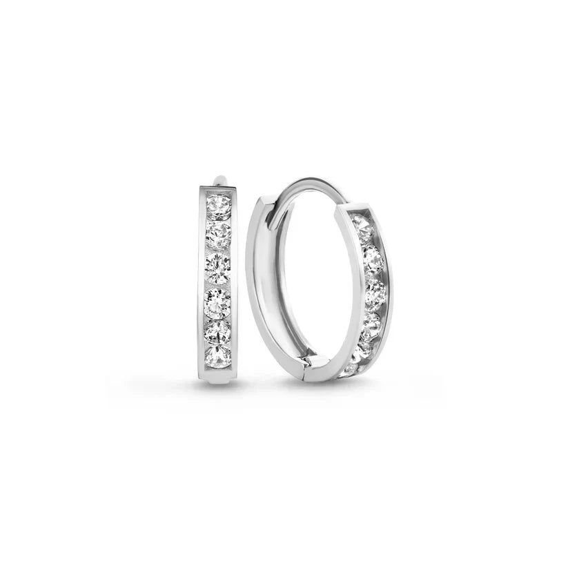 Set de cercei cu pietre Dara Brillane | Aur alb