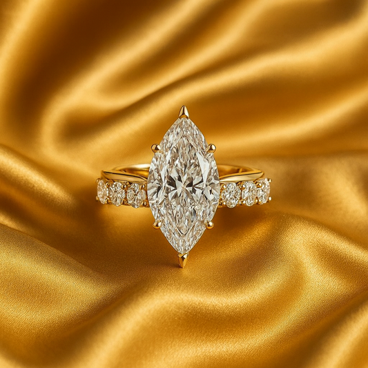 Inel de Aur cu Diamant Marquise