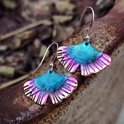 Cercel boho fluture albastru din argint sterlin
