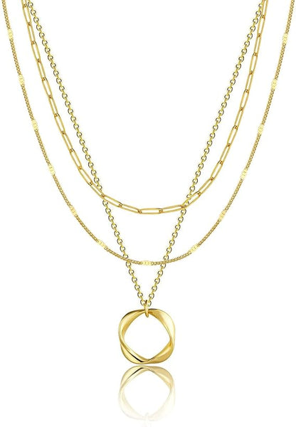 Carmen - Colier Vintage cu Lanț și Pendant cu Auriu