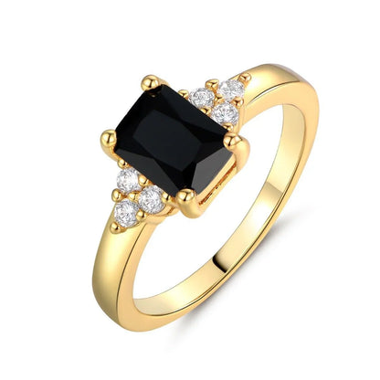 Inel Spinel Negru Baguette - Bijuteriile Sofiei