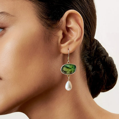 Cercei Vintage cu Pietre Naturale din Argint