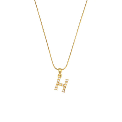 Colier cu inițiale și perle naturale frumoase, placat cu aur de 18K