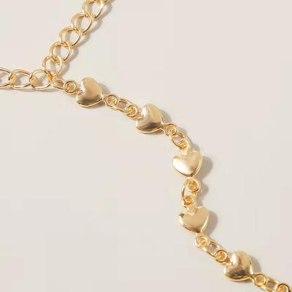 Brățară lanț pentru degete - Inimi Vivace