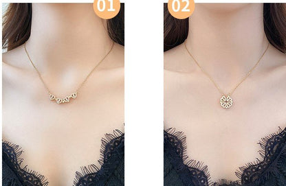 Colier al Trifoiului cu 4 Foi al Iubirii