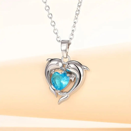 Colier gemeni Oceanheart | Aur alb