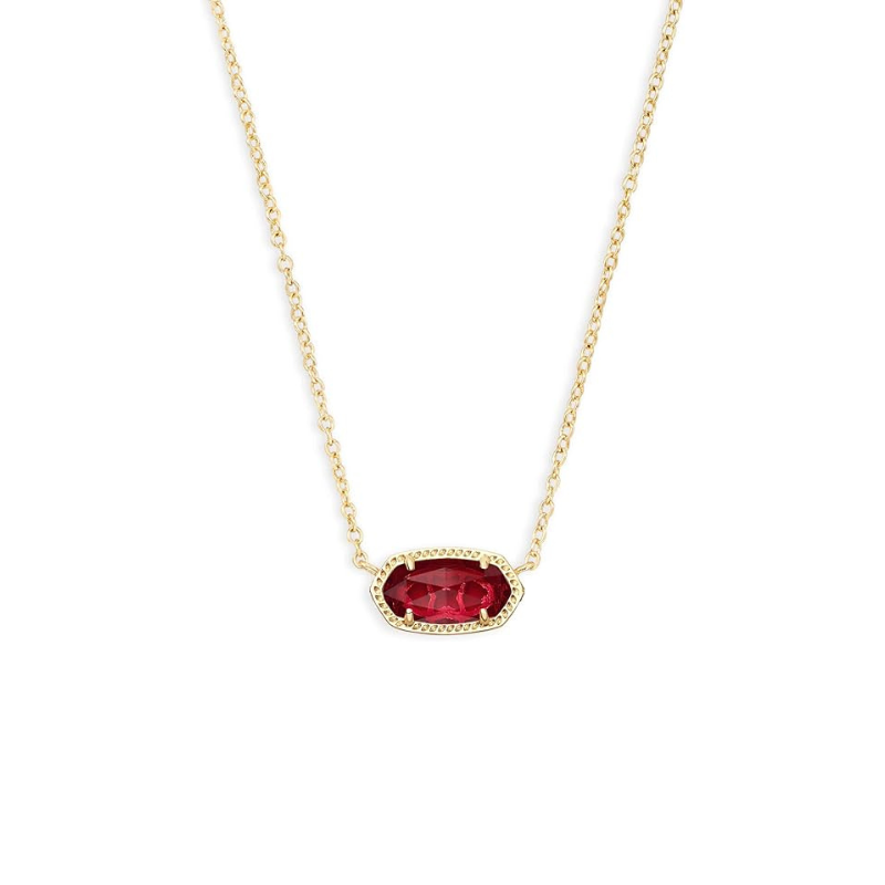 Colier oval clasic de rubin | Aur