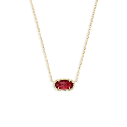 Colier oval clasic de rubin | Aur