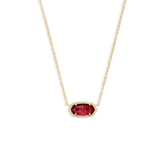 Colier oval clasic de rubin | Aur