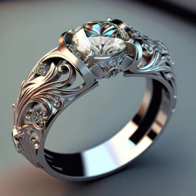 Inel de Argint cu Cristal Exotic