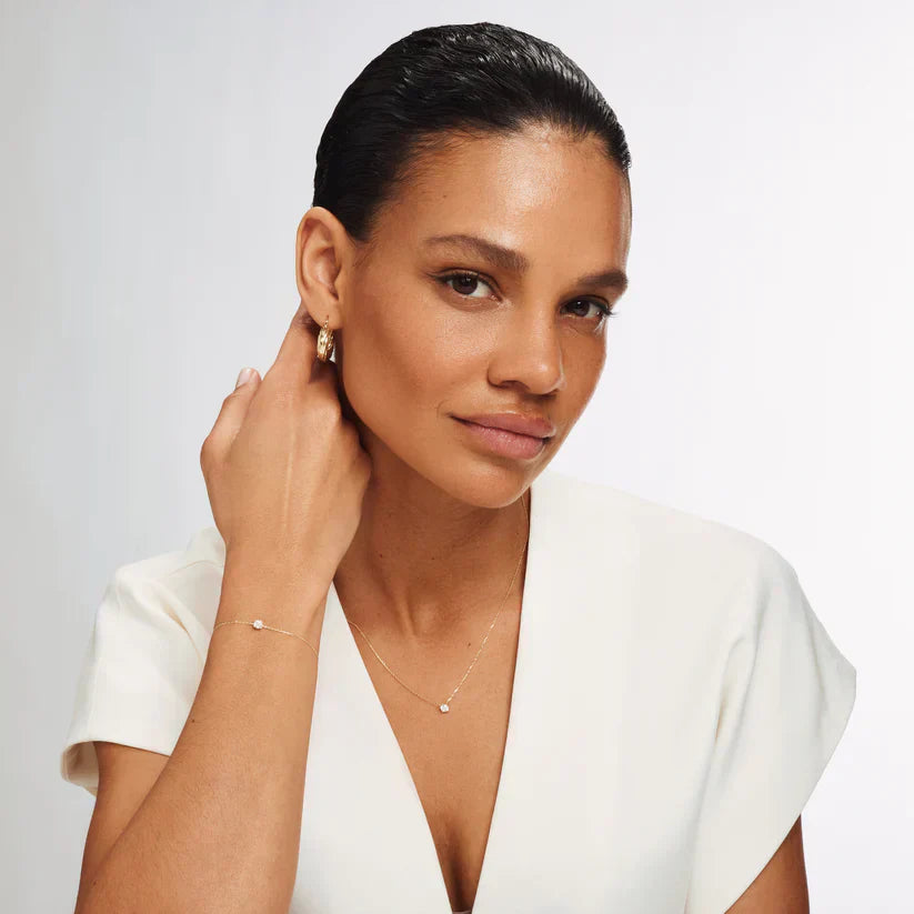 Bratara cu Piatra de Moisanita Cléa | Auriu