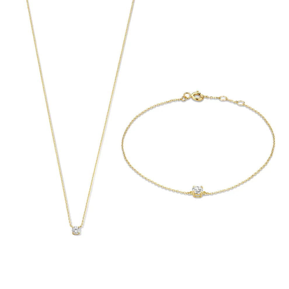 Set cu Piatra de Moisanita Cléa | Auriu
