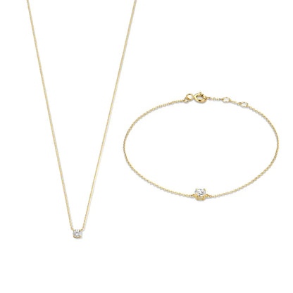 Set cu Piatra de Moisanita Cléa | Auriu
