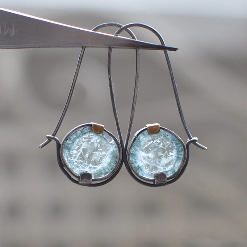Cercei Vintage cu Cristal Ocean