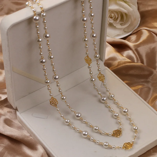 Elegant Colier din Aur cu Perle