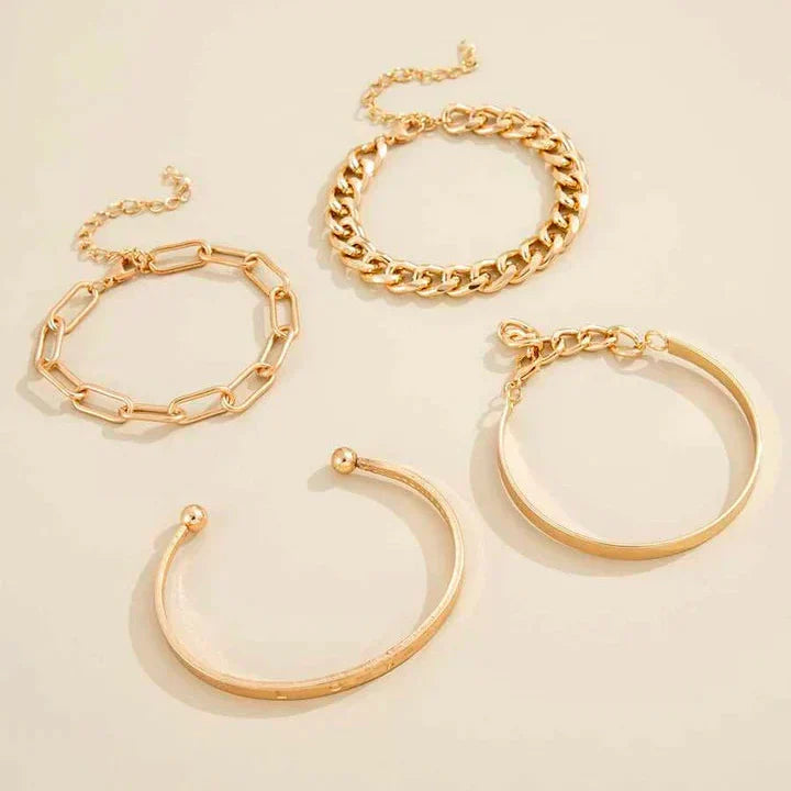 Set de brățări Elan Mercer | Aur alb